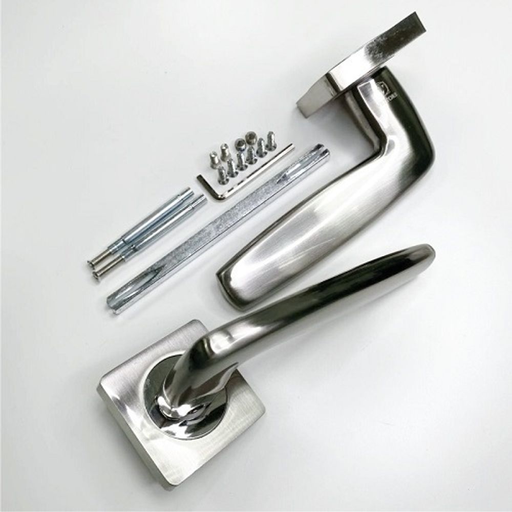 Ручка раздельная VETTORE R06.057 SN/CP мат.никель/хром