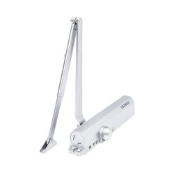 Доводчик дверной NOTEDO DC-080-180 DA+BC серебро (задержка,амортиз.)