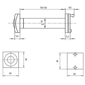 Глазок дверной APECS 1516/70-130 BLM