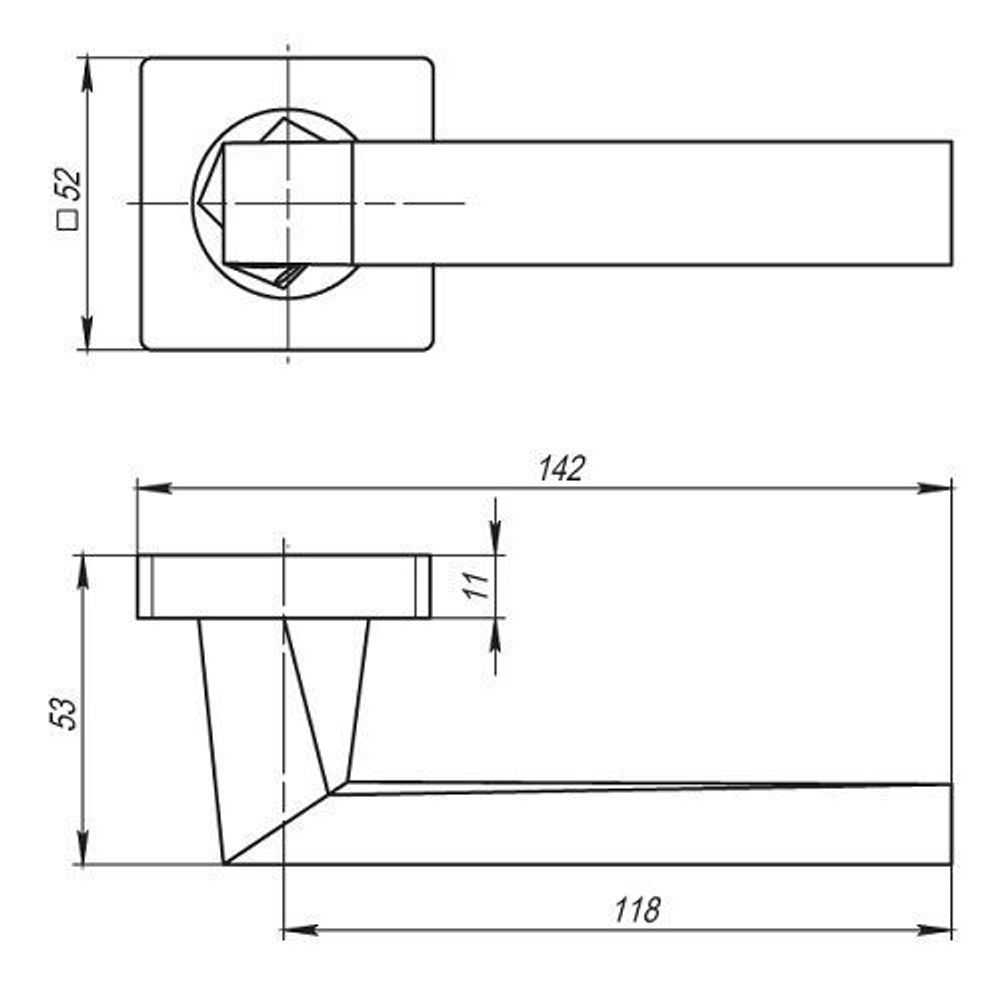 Ручка раздельная ARMADILLO CORSICA SQ003-21CP-8 хром /20369/
