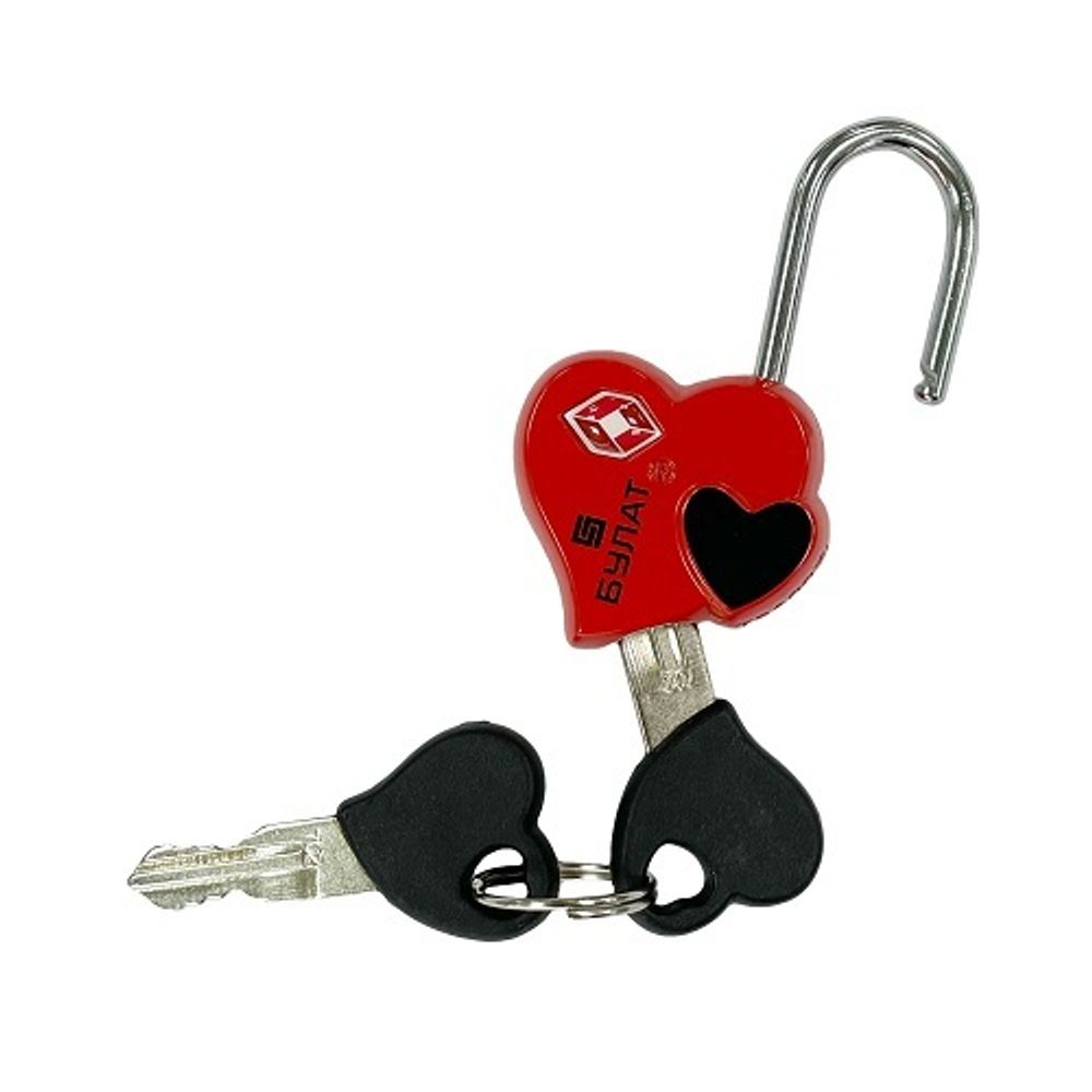 Замок навесной БУЛАТ ВС 1-50TSA (красный/черный)