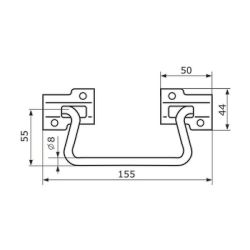 Ручка откидная ДОМАРТ мод.2 (медный антик)