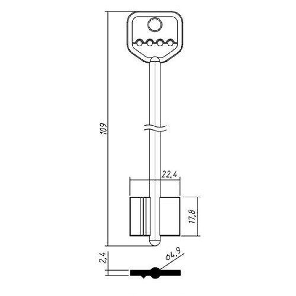 Замок накладной СЕНАТ ЗНС-5 "Соболь" 5кл.