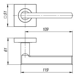 Ручка раздельная AJAX POLO JK ABG-6 зелёная бронза /41357/