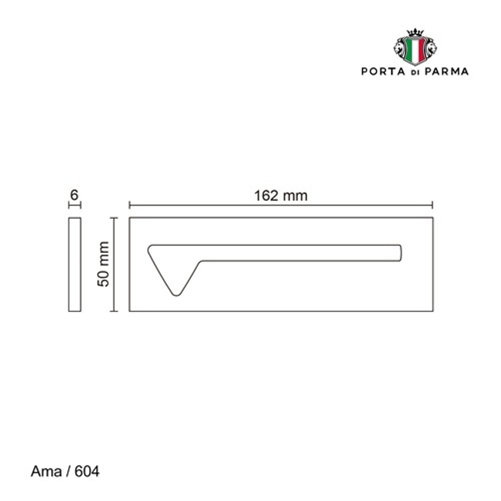 Ручка на планке PORTA DI PARMA Ama GR графит