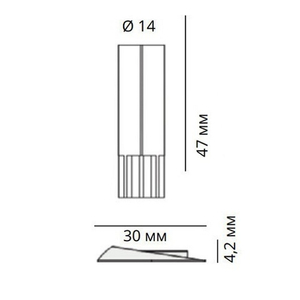 Упор дверной скрытый магнитный VITRUM SPACE Modello2 (Extreza M-72 Magnum F01) полир.латунь