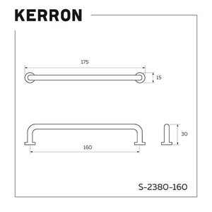 Ручка мебельная S-2380-160 (хром)