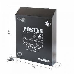 Ящик почтовый АЛЛЮР №3010 черный