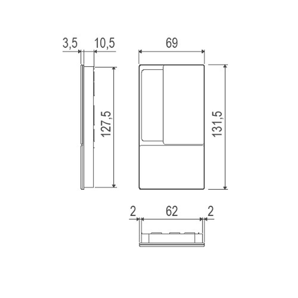 Ручка для раздвижных дверей AGB WAVE под WC B30002.02.32 (мат.хром) /44733/