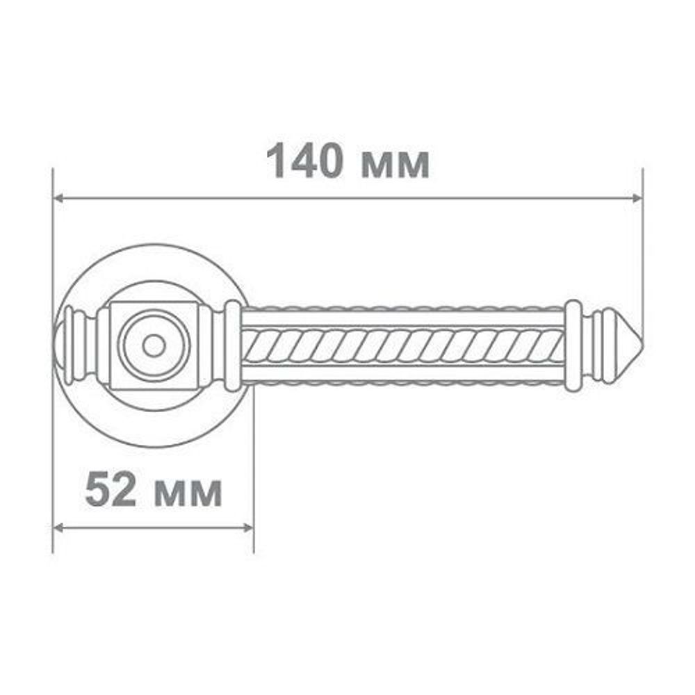 Ручка Медио LJ-424 BCF золотая бронза