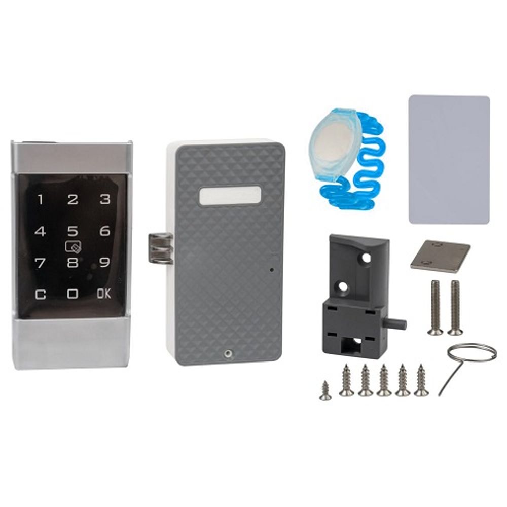 Замок мебельный электронный DL-1665 ключ синий