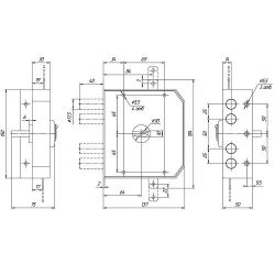 Замок накладной МЕТТЭМ ЗНСП-2Т