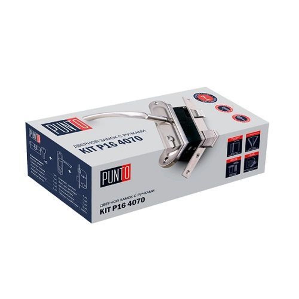 Замок врезной PUNTO KIT P16 4070 CRONA SN (мат.никель) 5кл /41713/