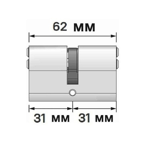 Цилиндровый механизм MOTTURA DPC1D3131 S3 (62 мм/26+10+26) 5+1кл никель