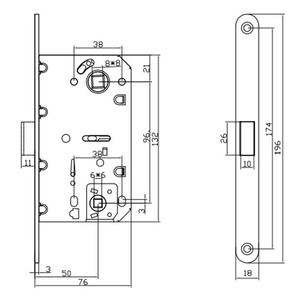 Защелка магнитная DORMA 950-M WC мат.никель