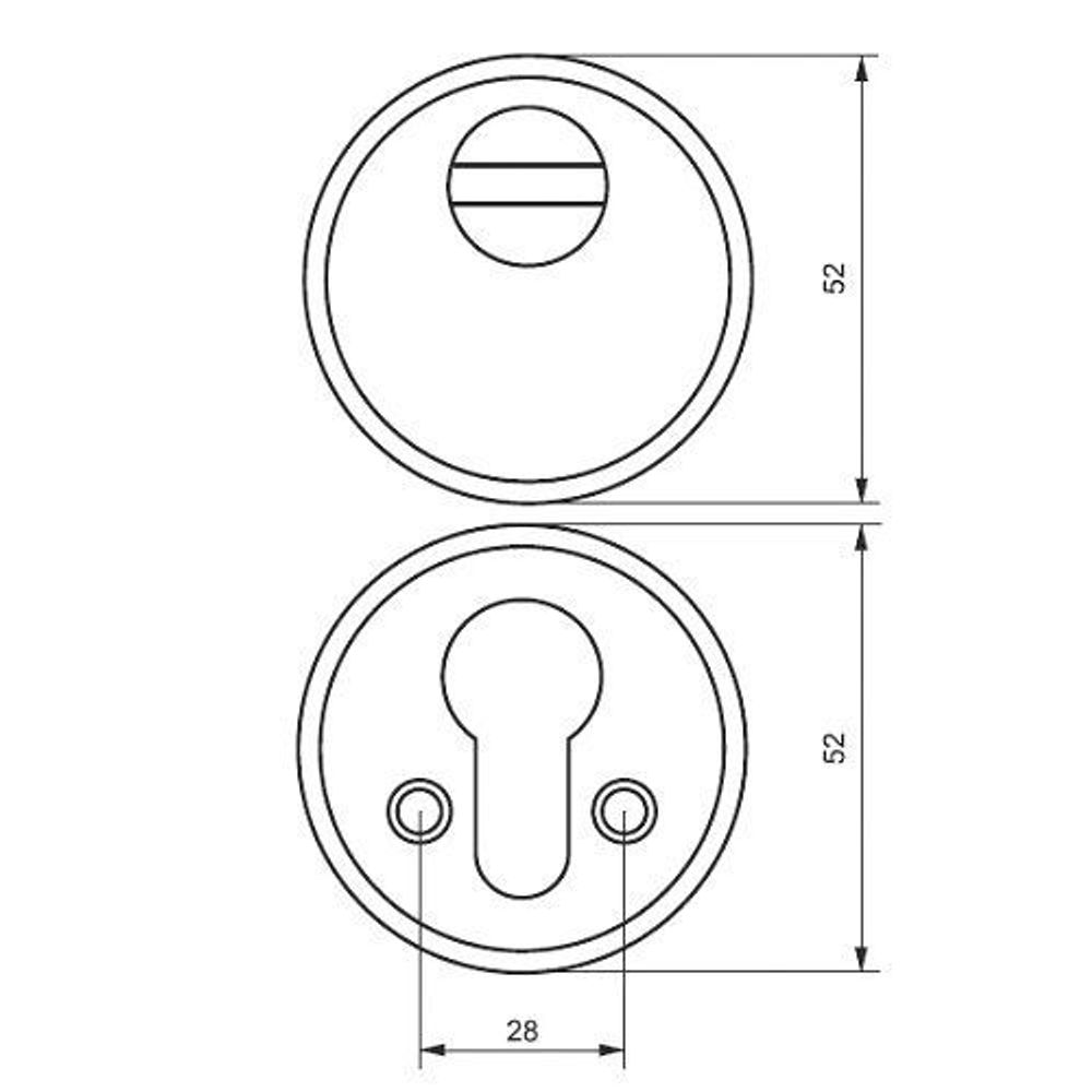 Броненакладка доп. цилиндрового замка "Стандарт" (Алюминий)