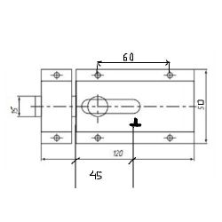 Замок накладной ЗРН-5С40 АВЕРС