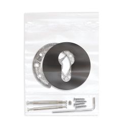 Накладка под цилиндр FUARO ESC-486 RLR BL-24 черный /47901/ (1 шт)