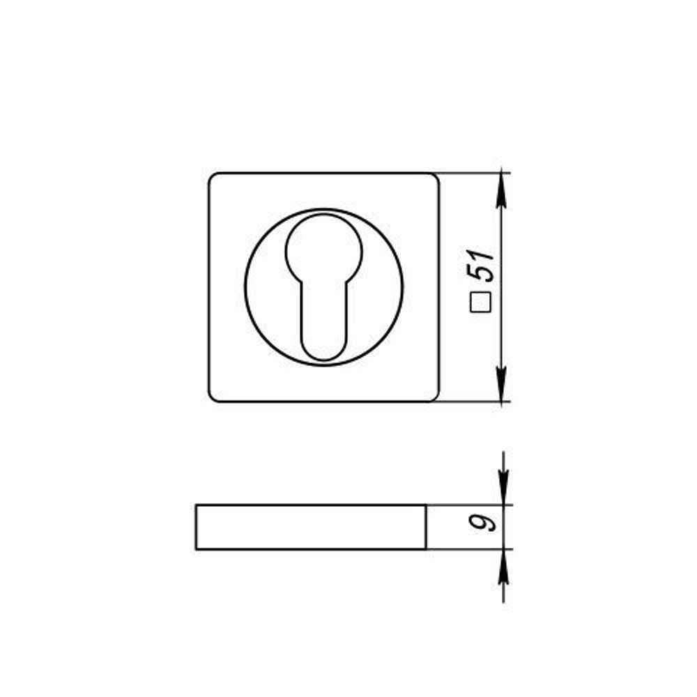 Накладка под цилиндр PUNTO ET ZQ BL-24 чёрный /41071/