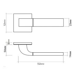 Ручка раздельная ABRISS R21.170 MBP черный матовый