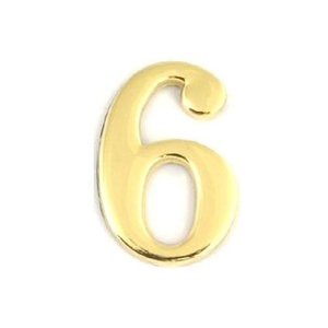 Цифра на клеевой основе АЛЛЮР "6-9" золото (пластик)