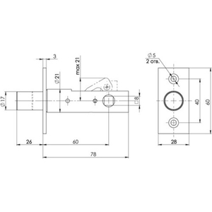 Задвижка врезная FUARO DB-PRO 860 CP хром /20193/