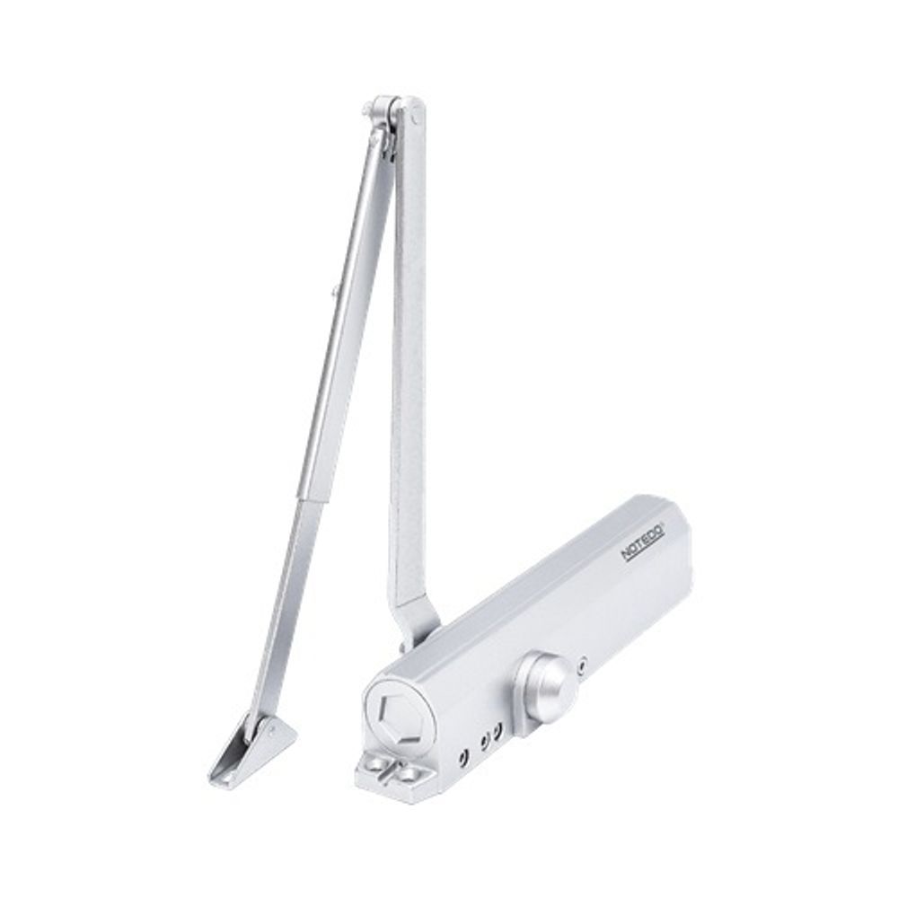 Доводчик дверной NOTEDO DC-080-180 DA+BC белый (задержка,амортиз.)