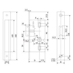 Защёлка дверная ГАРДИАН 25.1.24 /33821/