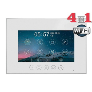 Монитор видеодомофона TANTOS Marilyn HD s WI-FI (белый) приложение VHome, 7" экран