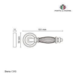 Ручка раздельная PORTA DI PARMA Siena CP хром