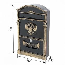 Ящик почтовый АЛЛЮР №4011B "Герб" старая бронза