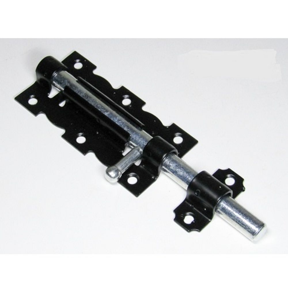 Задвижка дверная НОЭЗ ЗД-110 черный матовый/цинк