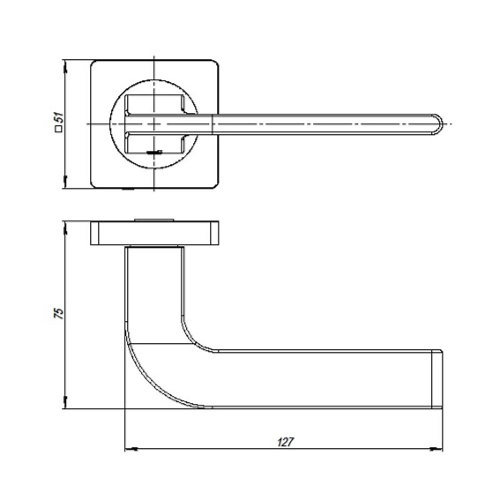 Ручка раздельная AJAX SPLINE JK SN/CP-3 мат.никель/хром /44333/