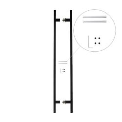 Ручки-скобы AVERS HC-0920-40/800-INOX-BLM черный матовый