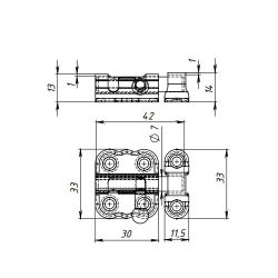Задвижка накладная КУНГУР ЗТ2-30 цинк (200) мт