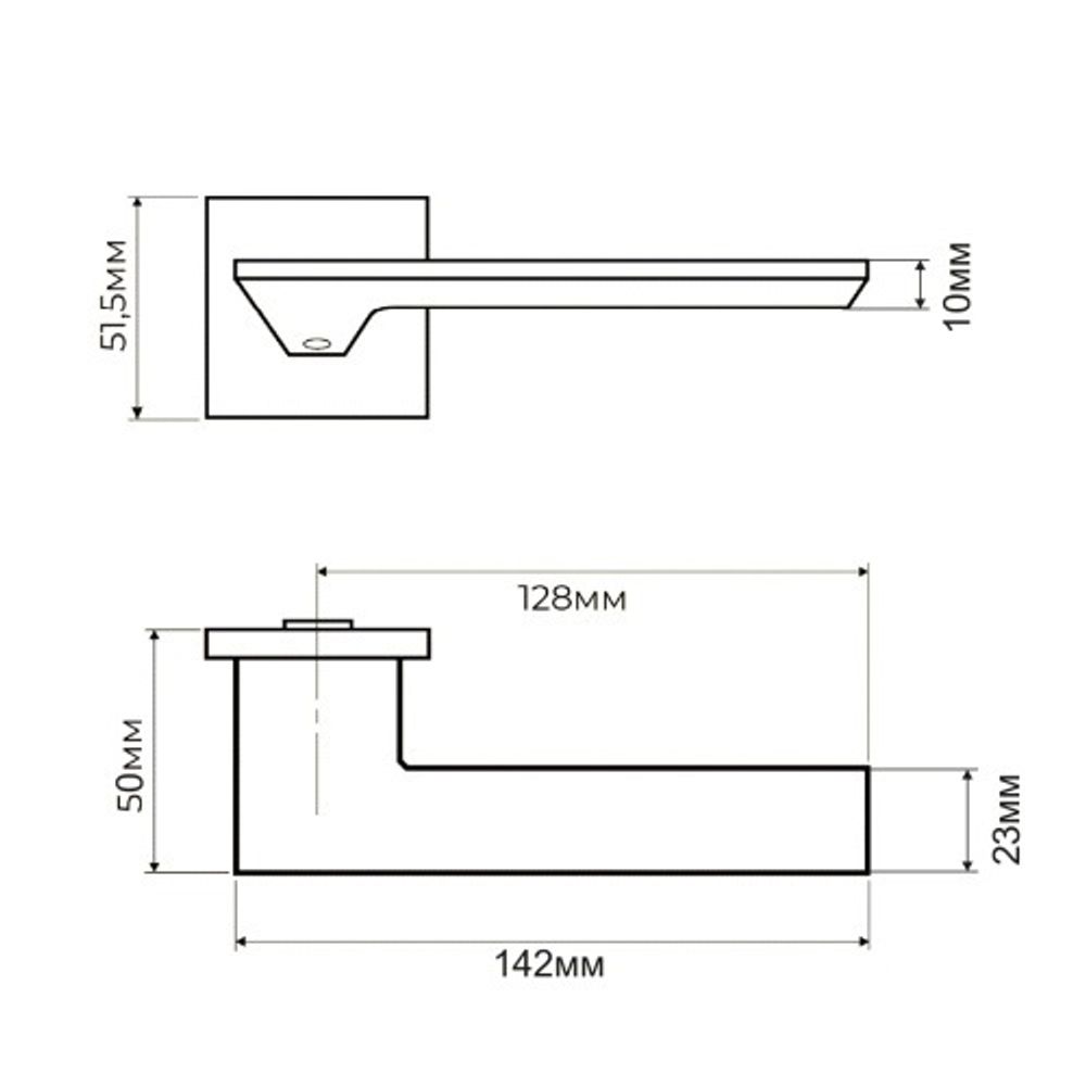 Ручка раздельная ABRISS R21.027 MWP белый матовый