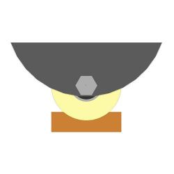 Ролик капролон d-70 под профтрубу на платформе