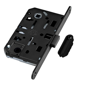 Замок межкомнатный AGB WC MEDIANA POLARIS B06102.50.93.640 (черный) (скин) /60155/