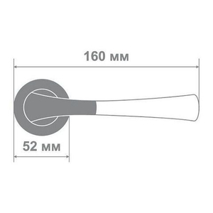 Ручка дверная Leo Z0-551226 BC черный/хром
