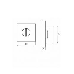 Ручка поворотная ABRISS BK 5010 MCP матовый хром