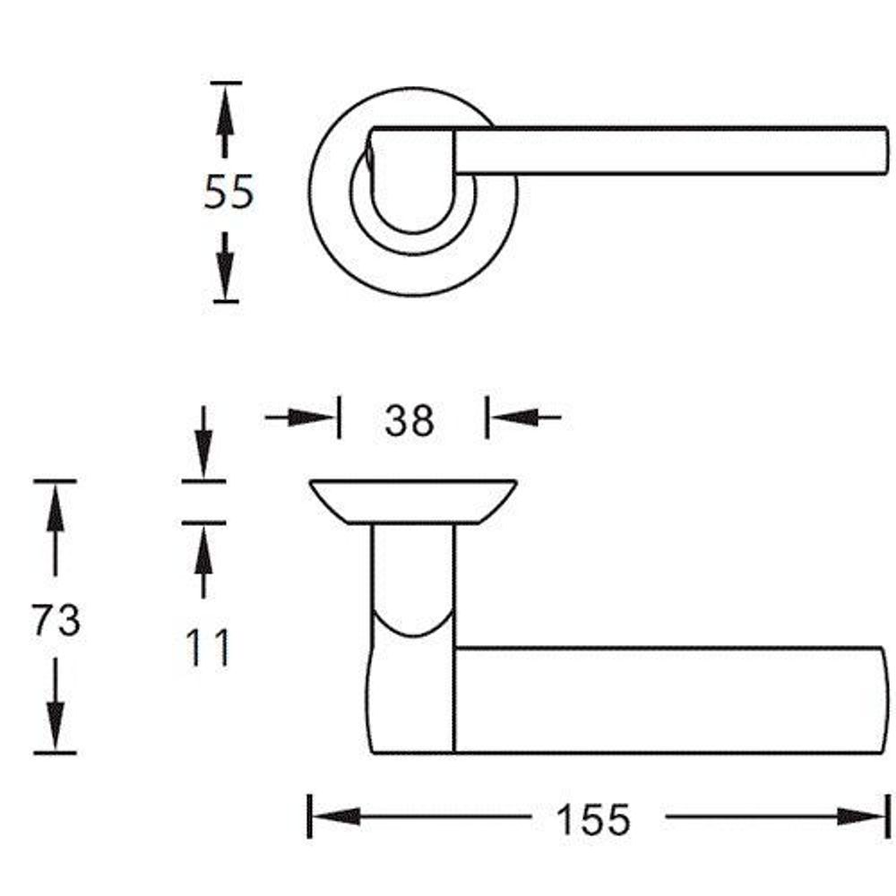 Ручка дверная ARCHIE S010 11999 (мат. хром)