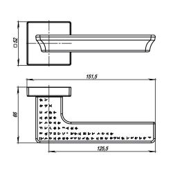 Ручка раздельная ARMADILLO MATRIX USQ7 CP-8 хром /34293/
