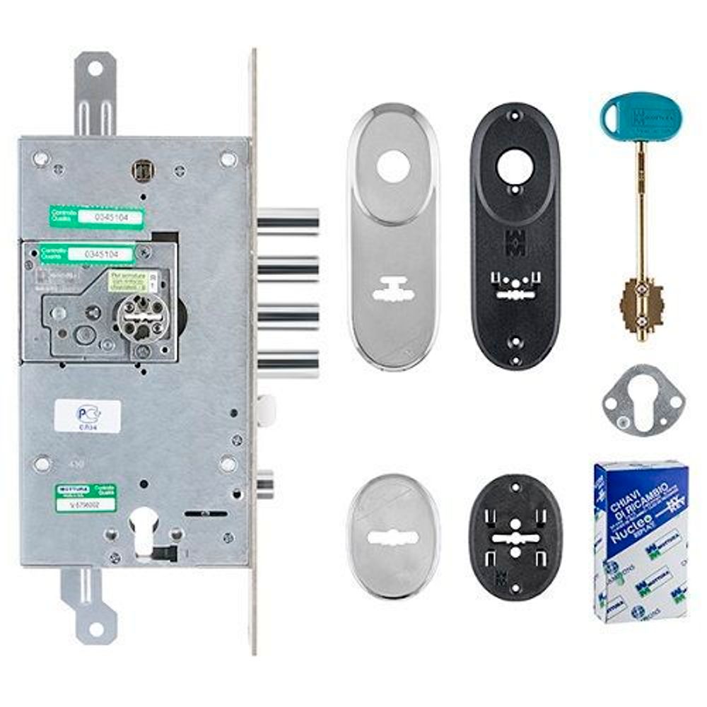 Замок врезной двухсистемный MOTTURA 54.Y787 My Key D правый (esc 323+324 CR), кл. 60 мм /33731/