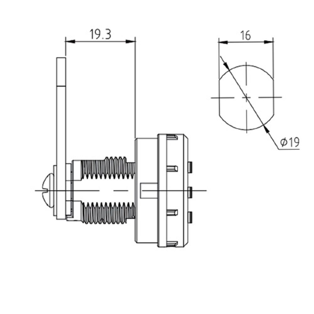 Замок мебельный кодовый 6017-20CH хром