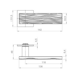 Ручка раздельная ARMADILLO MERENGA K.YM BL-26 черный /62123/