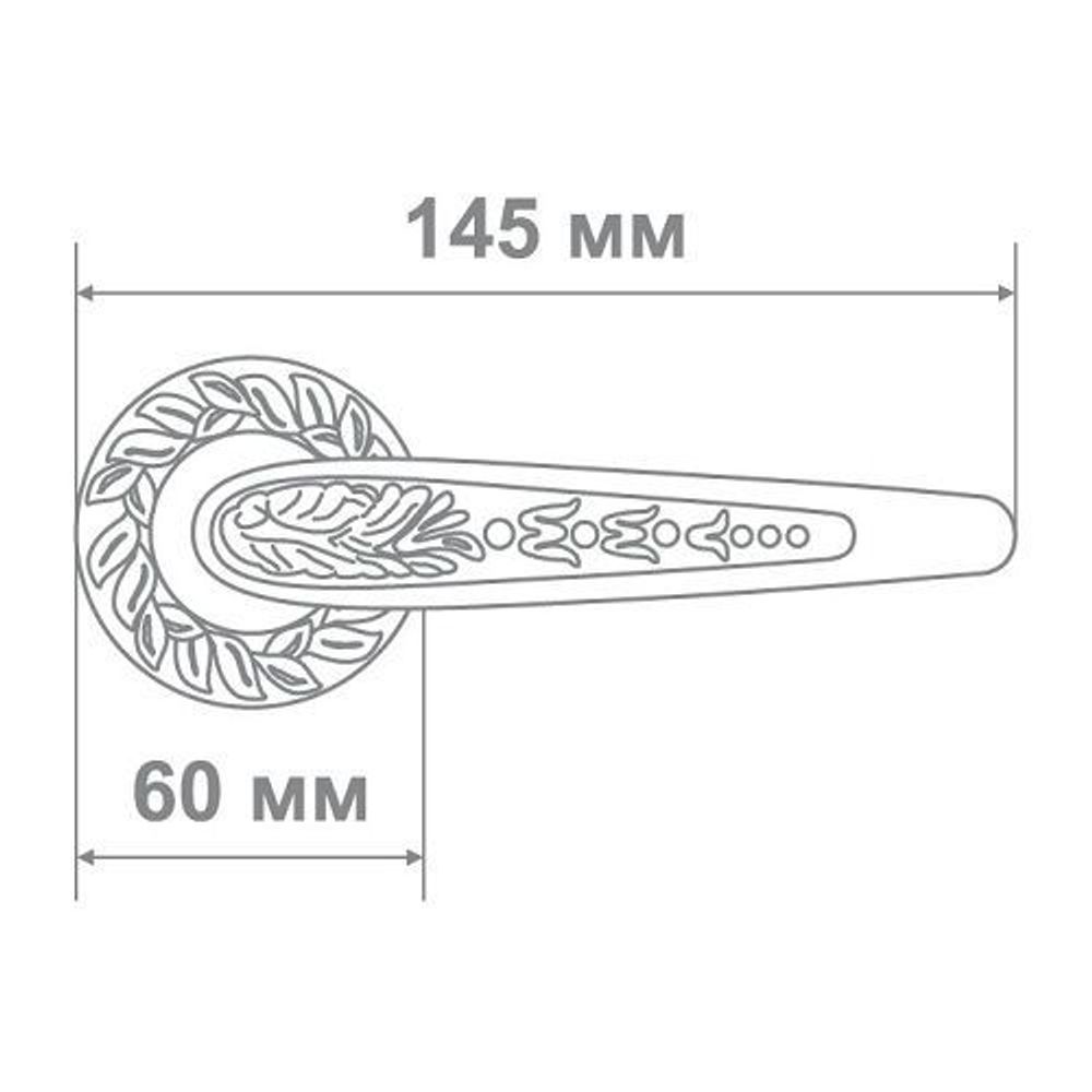 Ручка дверная Аделли 6803-65 ABD мат.черный/бронза