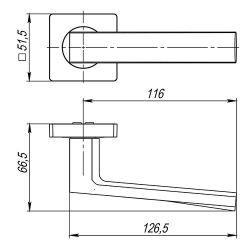Ручка раздельная AJAX ERGO JK ABG-6 зелёная бронза /41341/
