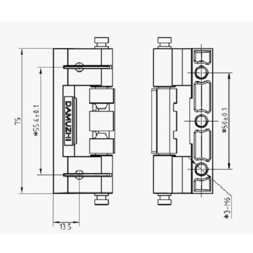 Петля потайная EZ 096-1 с втулкой под сварку