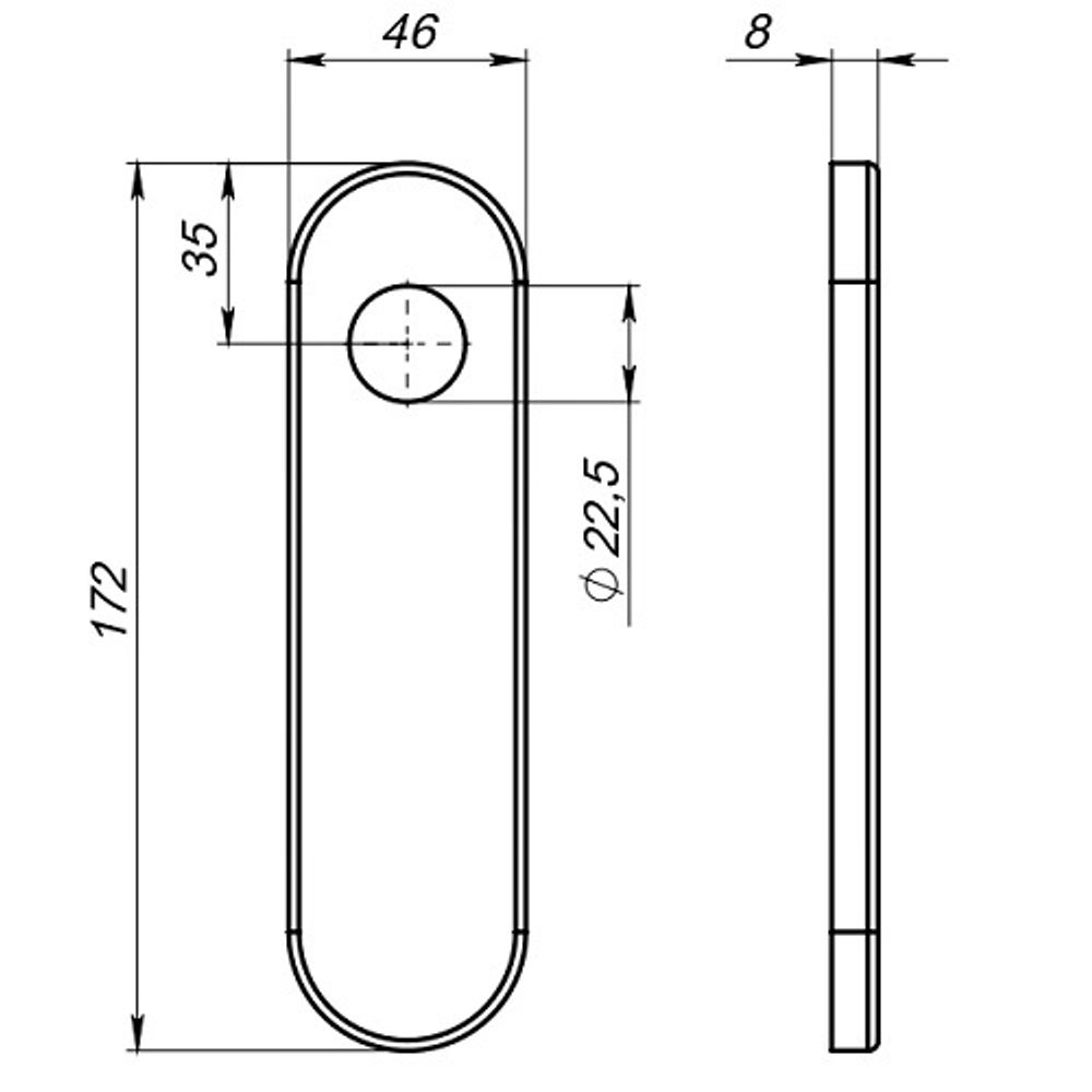 Комплект дверных накладок APECS DP-O-13-BL (для HP-72.1303-BL)