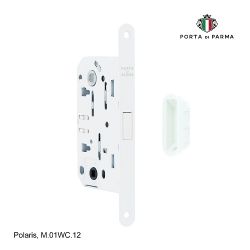 Замок врезной магнитный под фиксатор PORTA DI PARMA Polaris WH белый